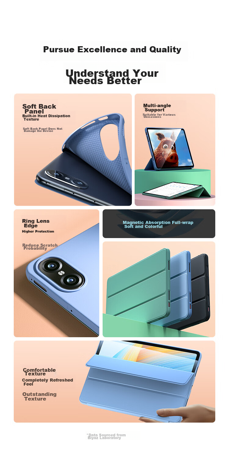 BIAZE Protective Case for 2026 Honor Tablet 20, Compatible with Honor Tablet 20/10/Lingyue Edition/Soft Light Edition 12.1-inch, 360° Rotatable Pen Slot Case 2