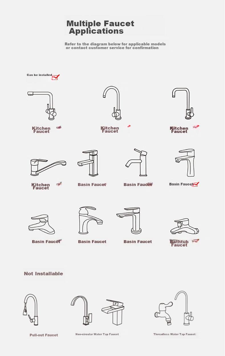 ARROW Anti-Splash Head Extender, Pressure-Boosting Universal Swivel Adapter, Aerator Filter Outlet Nozzle AE5942-W 1