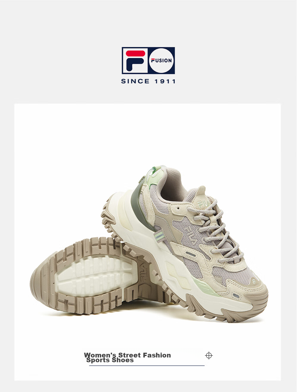 FILA FUSION Trendy Brand BIANCO Women's Shoes, Fashionable Sports Sneakers, Versatile Casual Footwear 20