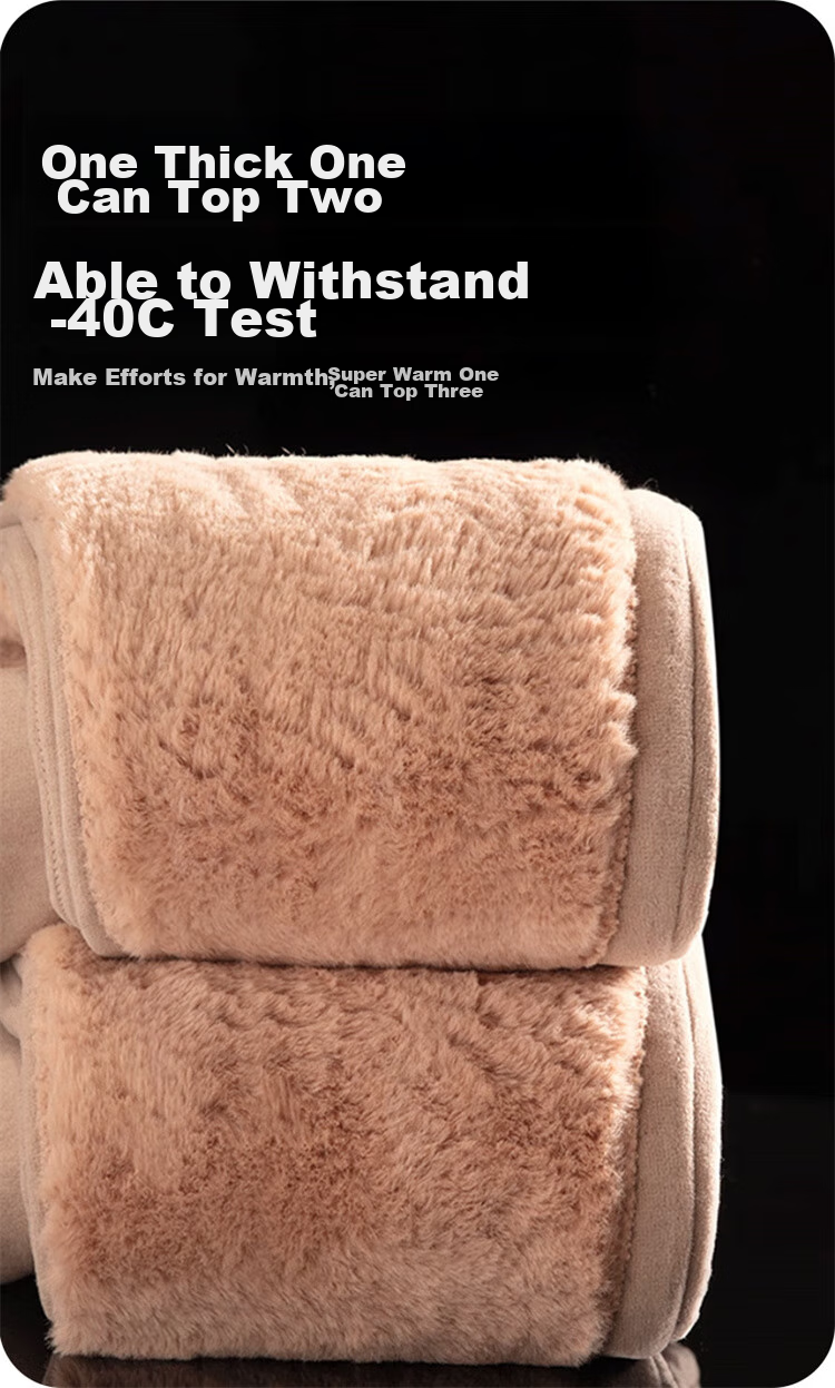 LangSha Cashmere Thermal Pants for Men, Fleece-Lined Thick Cotton Pants, Knee Protection Patches for Middle-Aged And Elderly, Outdoor Wear, Extra Thick for Northeast China 5