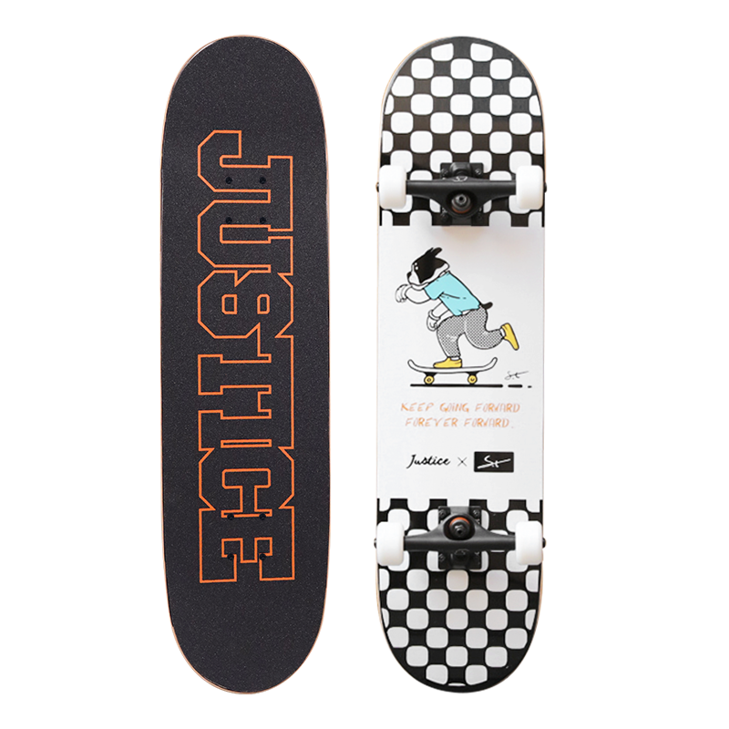 JUSTICE Boiling Point Skateboard for Adults, Professional Double-Warped Skateboard for Children And Teenagers, Beginner Street Cruising Skateboard, Skateboard Dog