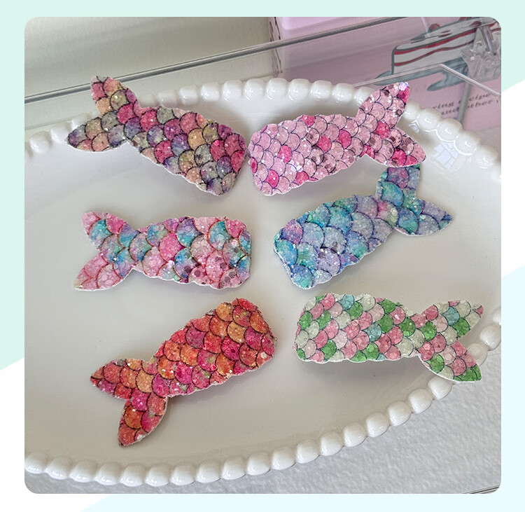 CHIMERA 6-Piece Children's Bangs Hair Clips with Sequins And Fish Scale Mermaid Tails BB Clips for Girls, Mid-Autumn Festival Gift 11