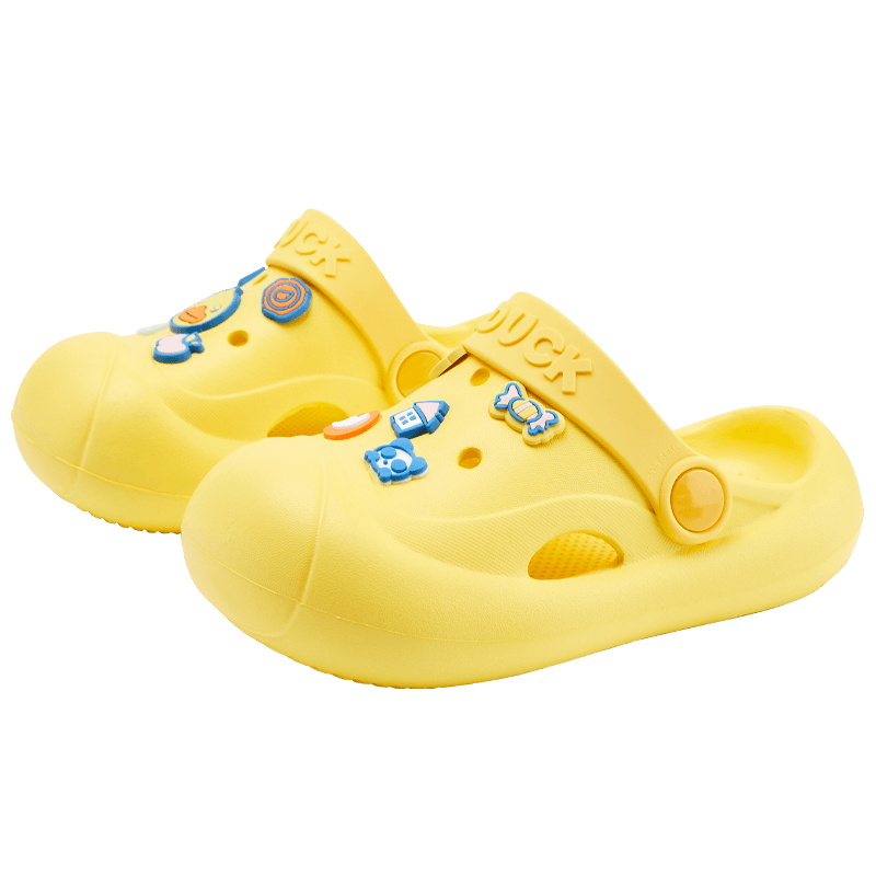 B.Duck Children's Slippers, Boys And Girls Indoor Sandals, Baby Home Slippers, Toddler Clogs, 5902 Yellow, Size 24