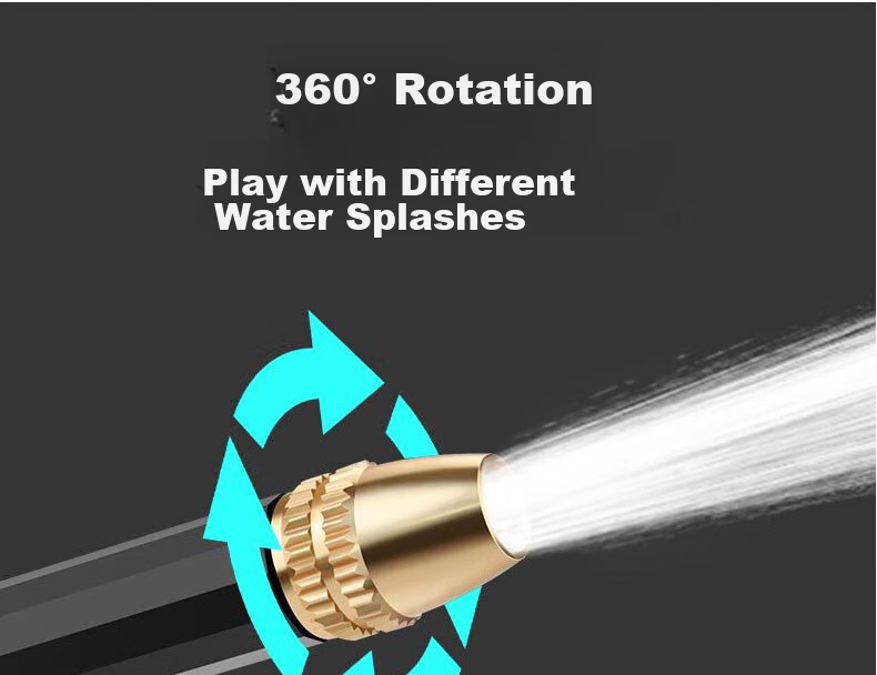 Dipuer Car Wash Gun, High-Pressure Water Gun Household Cleaning Tool, Car Washing Hose Gun with Connector And 15-Meter Hose 10