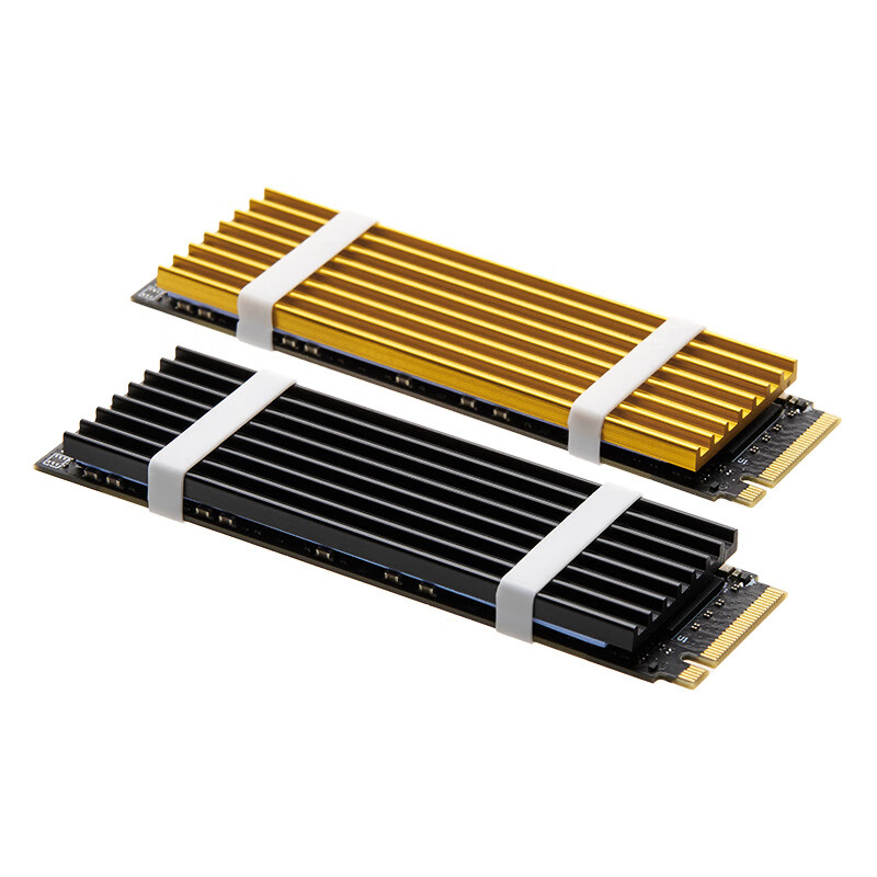 LinkStone M.2 SSD Heat Sink, NVME Aluminum Alloy Heat Spreader, NGFF Thermal Pad, Laptop SSD Cooler, Thermal Paste Pad, Heat Spreader Armor, Black