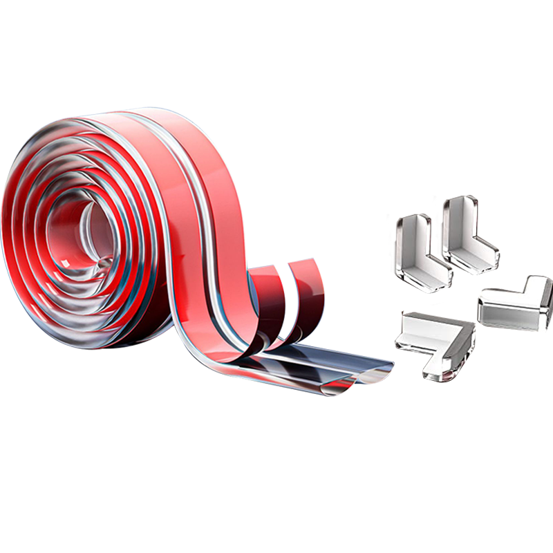 9I9 Transparent Anti-Collision Strip, 6 Meters Long, with Anti-Corner Bumpers, Thickened Baby Corner Guards, Wall Corner Anti-Bump A228