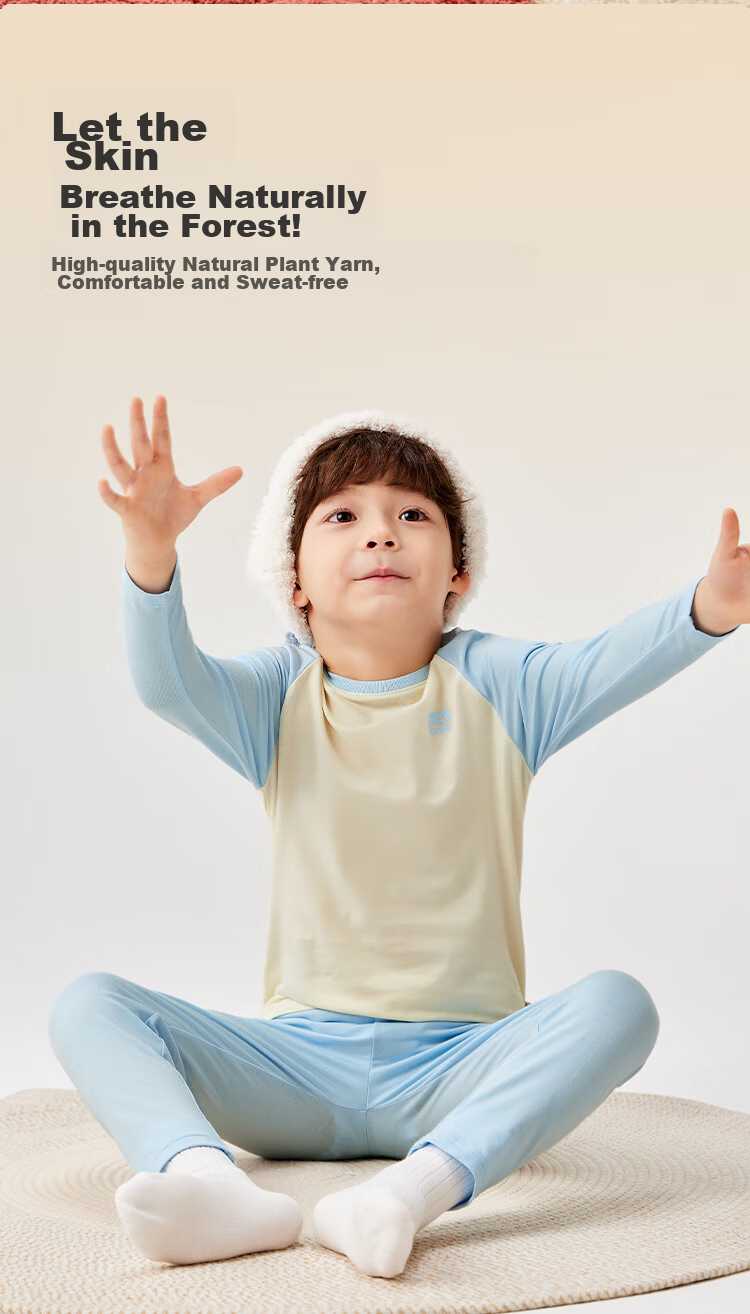BALABALA Kids Autumn Underwear Set Boys Thermal Underwear Girls Pajamas Antibacterial for Small, Medium, Large Children 209325169204 3