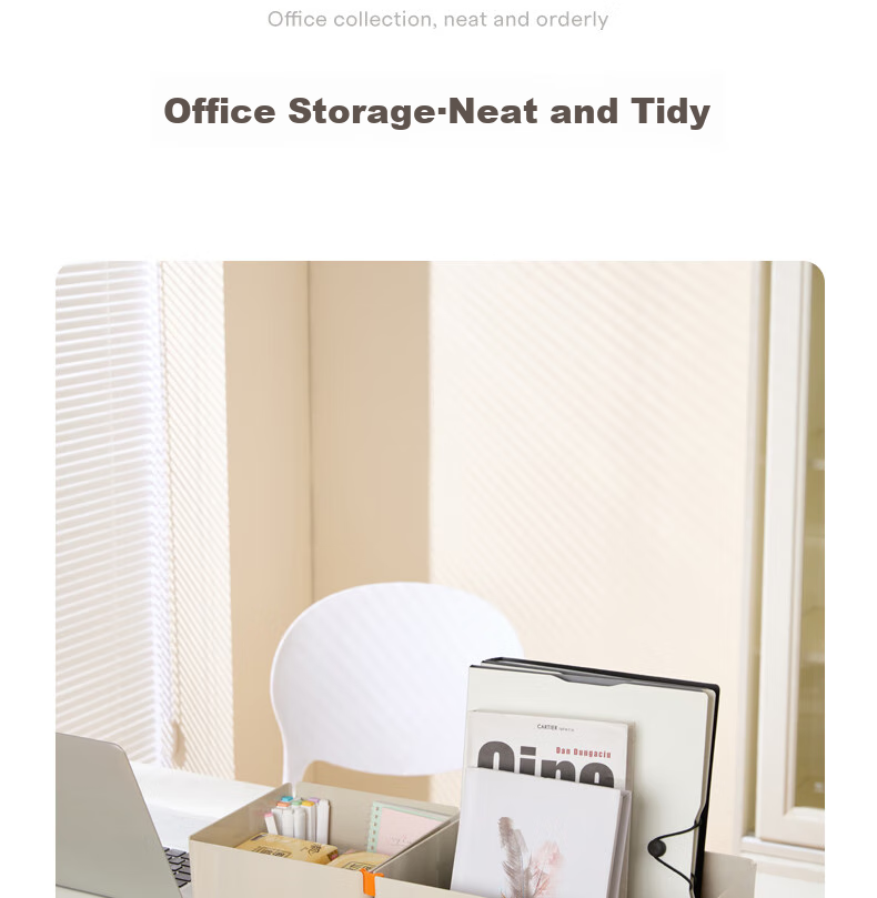 Deli Xdomo Series Storage Box with Lid, Office And Makeup Organizer with Silicone Clasp, Pink Tall Square XDM13 10