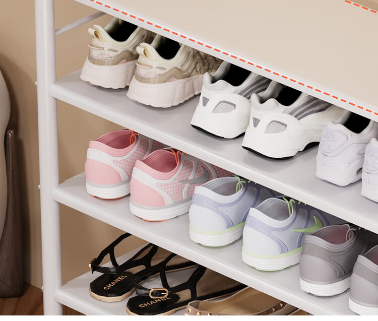 QIAONAMEI Shoe Rack, Simple Home Entryway, Dormitory, Indoor Rental Apartment, Multi-Layer Storage Shoe Shelf, 5 Tiers, QNM1245-WH 10