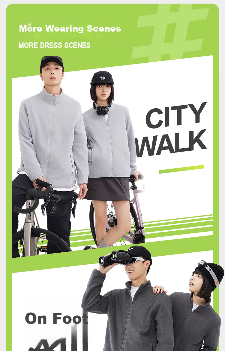 JD Original Fleece Jacket, Anti-Static Fleece Coat, Warm Sweatshirt Jacket, Unisex T-Shirt Base Layer, Light Gray, 3XL 14
