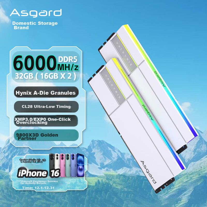 Оперативная память Asgard Valkyrie II DDR5 32GB (2x16GB) 6000MHz CL28