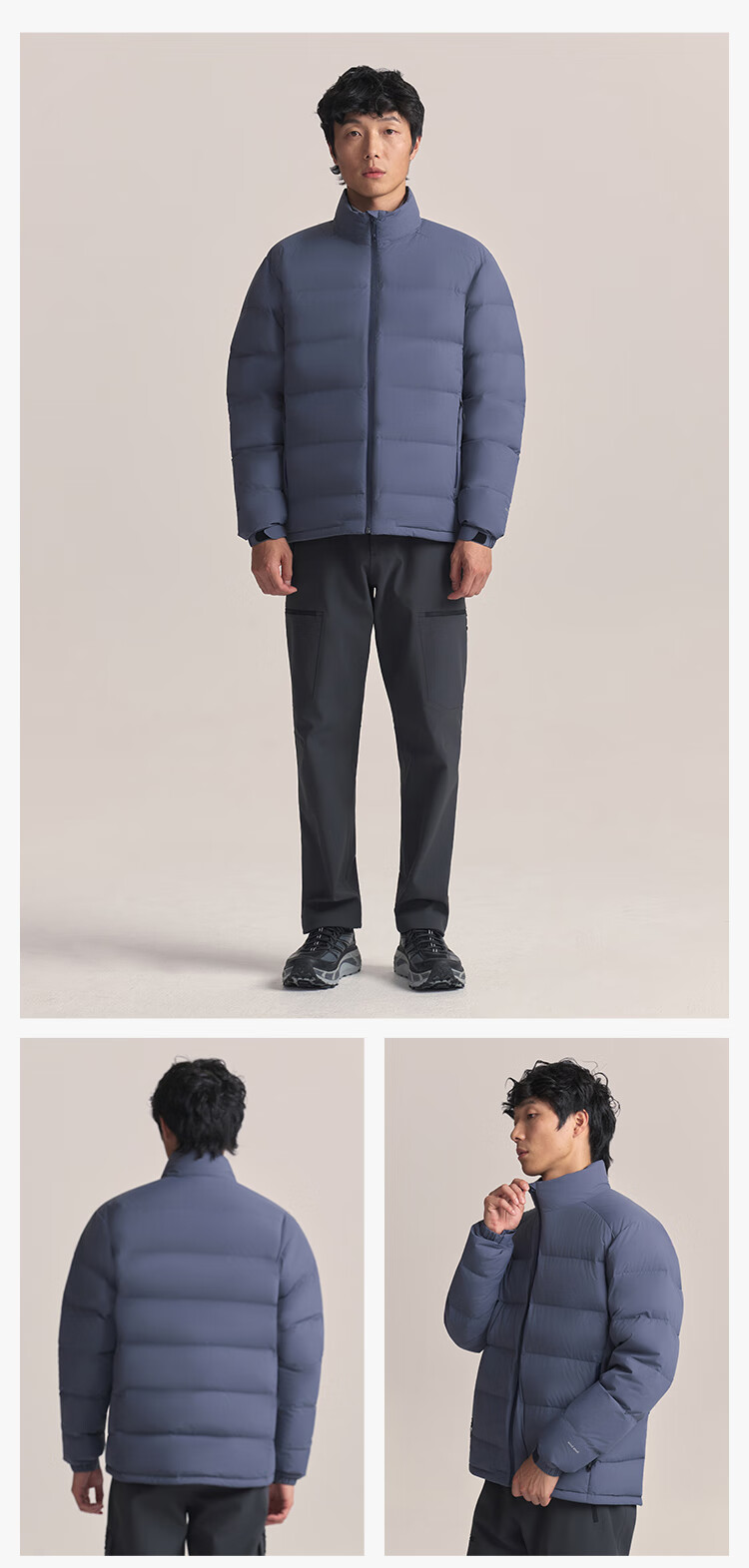 JD Jingzao 25 Winter Cloud Shield Workwear Puffer Jacket Three-Proof Goose Down Outdoor Men's Coat Hooded Obsidian Black 3XL 7