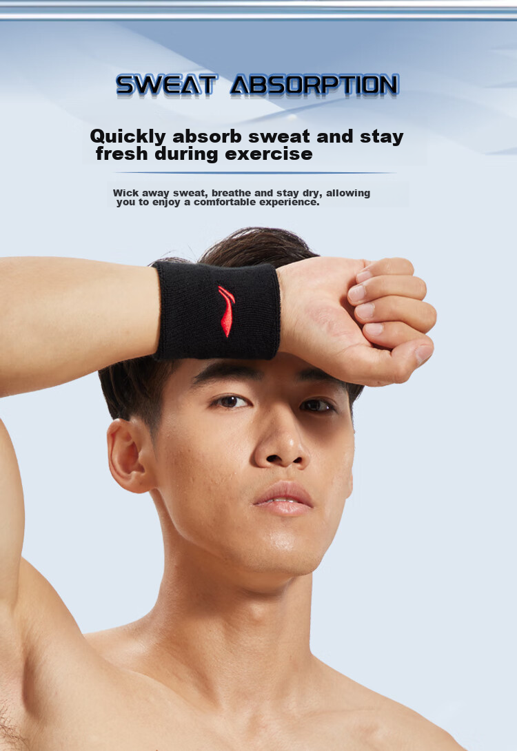 Li-Ning Wrist Guard Sports Badminton Basketball Volleyball Women's Protective Sleeve Cooling Fitness Sprain Wrist Tendon Sheath Wristband for Me 6