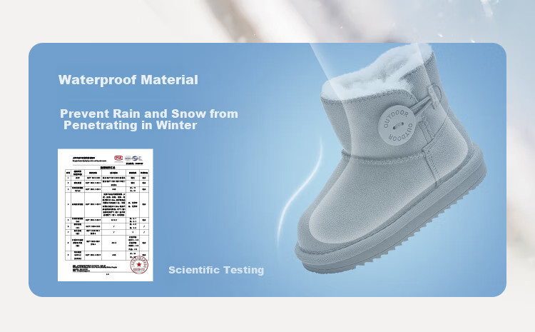 BALABALA Children's Snow Boots, Boys And Girls Short Boots, Winter Boots, Thickened Fleece-Lined Cotton Boots, Non-Slip Low-Top Warm Boots 5