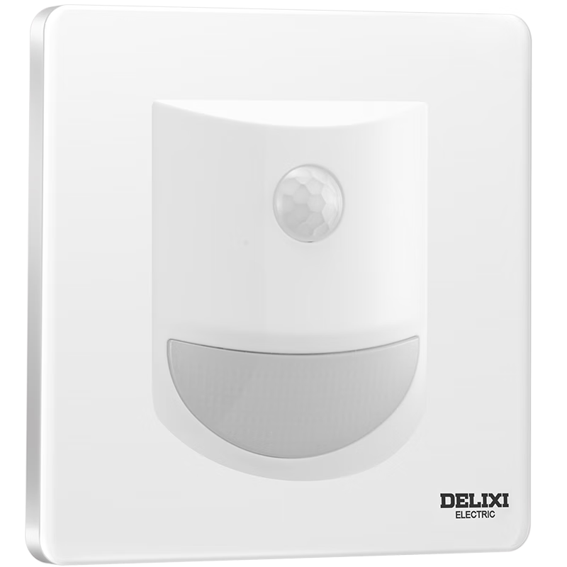 DELIXI Switch Socket Panel CD290 Series Ultra-thin Flat Large Plate [Corridor Footlight] Polar White