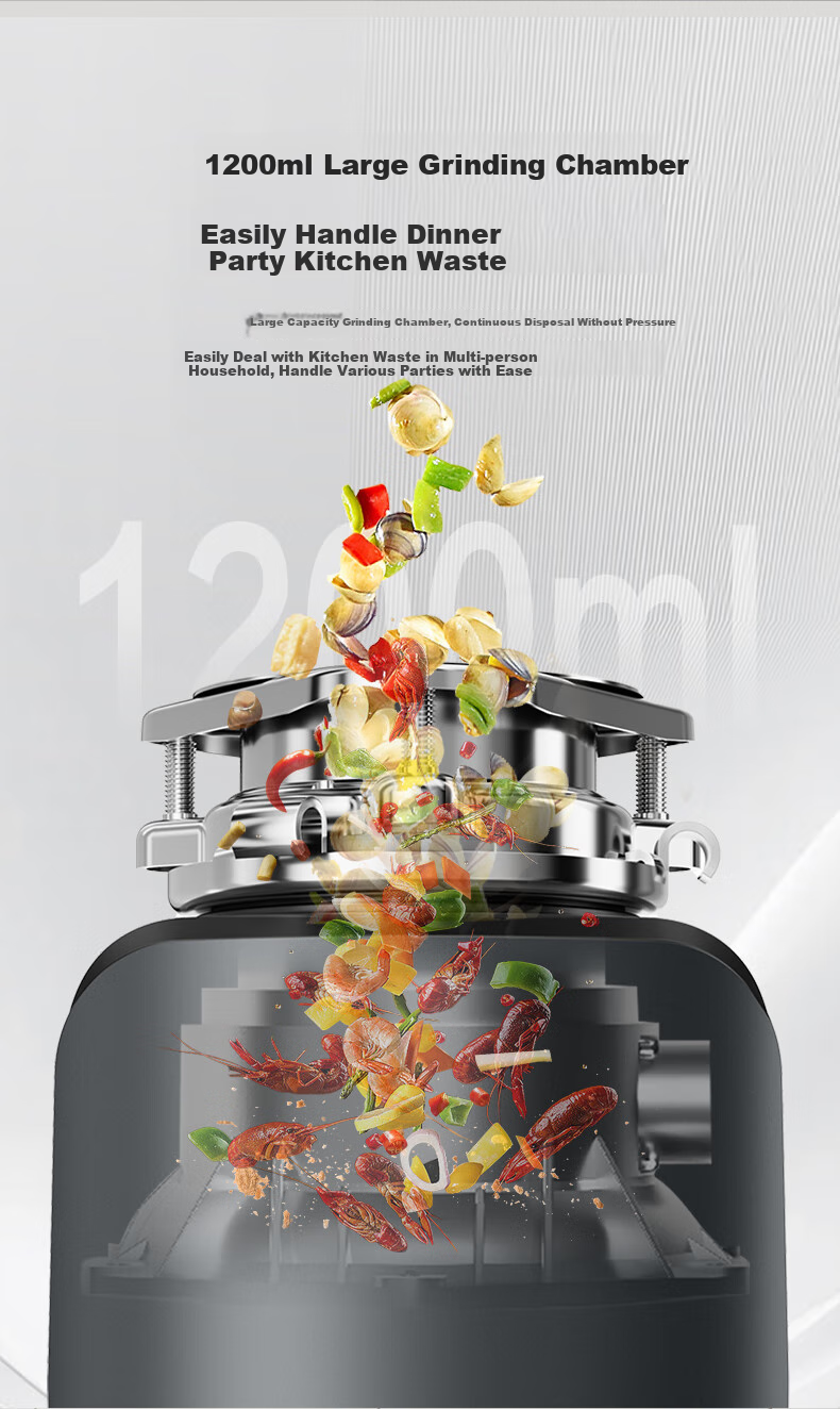Haier Intelligent Garbage Disposal, Home Series Kitchen Food Waste Grinder, Noise Reduction, Smart Frequency Conversion, Five-Level Grinding, 980W 11