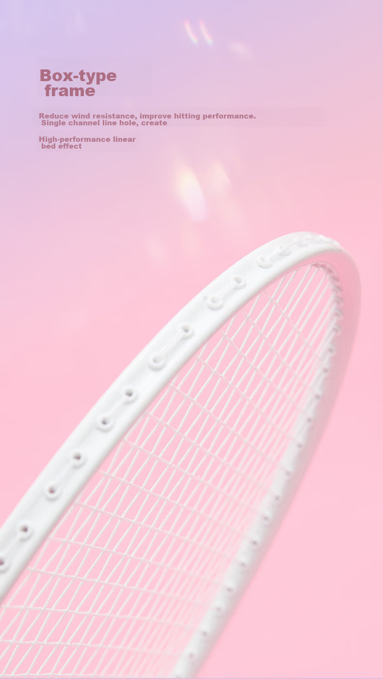 ANTA Badminton Racket Set for Men And Women, Durable Deep Groove Competition Double Racket with Nylon Shuttlecock And Grip Set 4