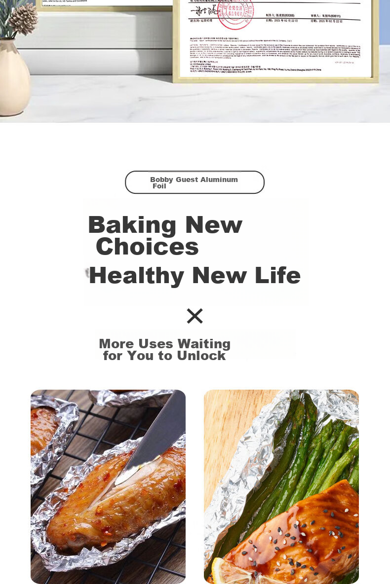 Babike Aluminum Foil, Large Roll Boxed, for Air Fryer, Oven, Baking, And Barbecue, 30 Meters * 45 Centimeters 12