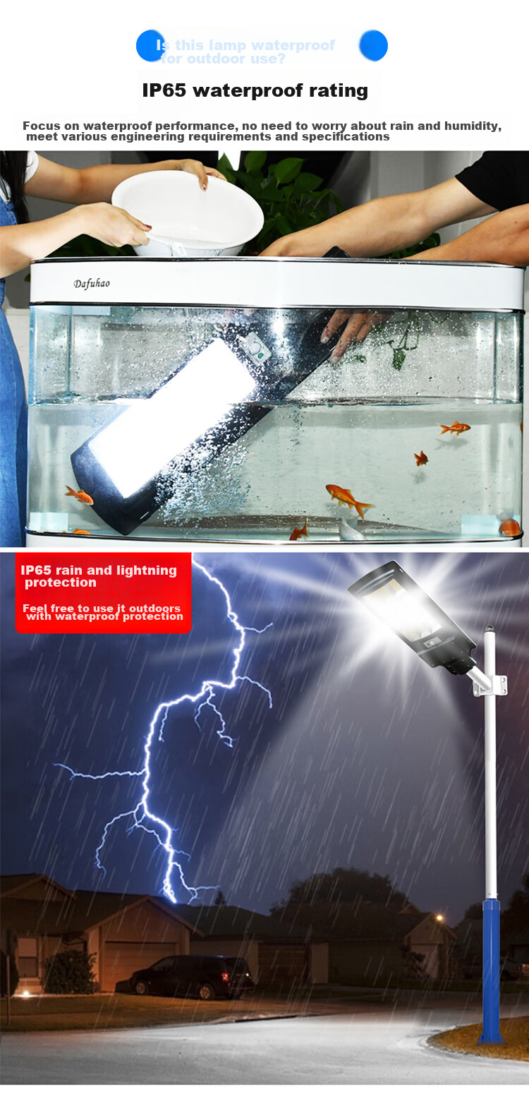 Shufujia Solar Outdoor Lighting, Garden Light, Street Lamp, New Model for Rural And Home Use, Outdoor Waterproof, Ultra-High Power Street Light 6
