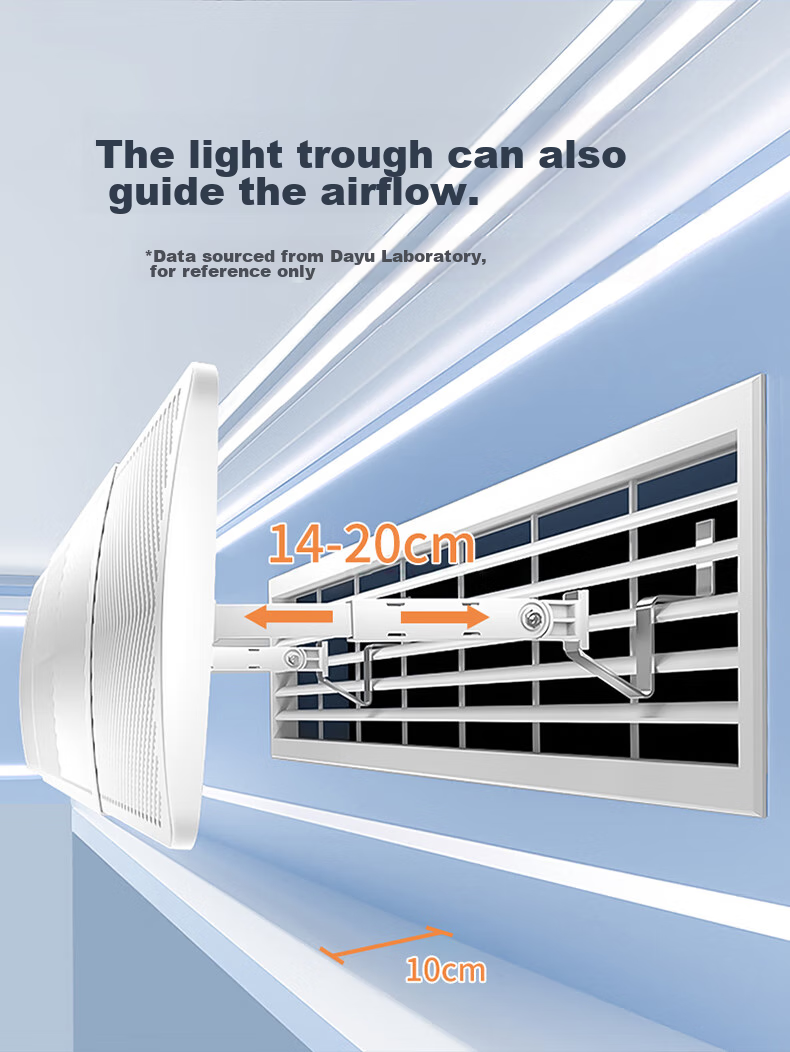 XIAOHUANGHOU Central Air Conditioning Wind Deflector, Duct Air Outlet Anti-Direct Blowing, No Drilling Required, Extendable 58-90CM, High-Quality, Universal, Heating And Cooling 8