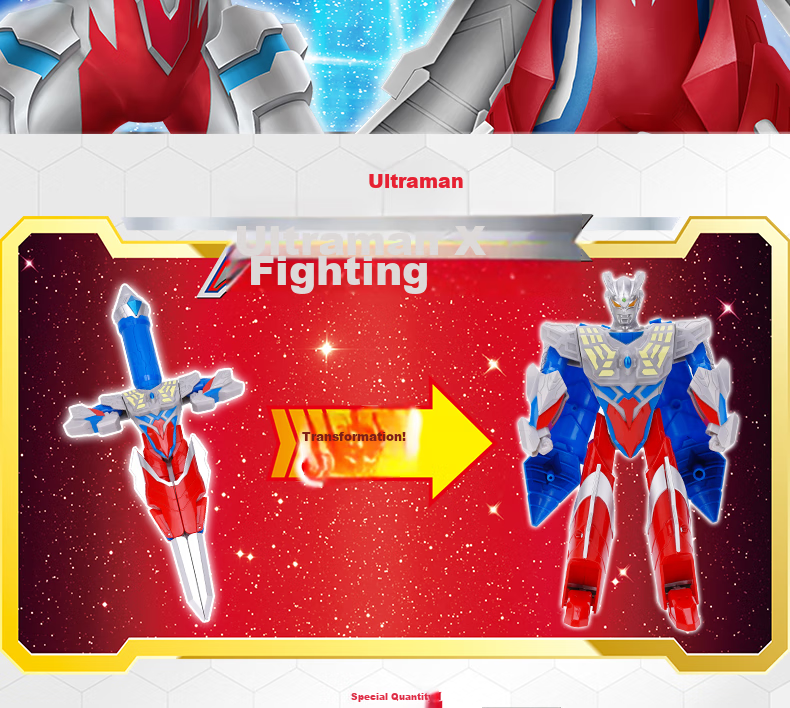 LDCX Ultraman Zero Toy, Boys' Transforming Mecha Robot Action Figure, Children's Birthday Gift 3