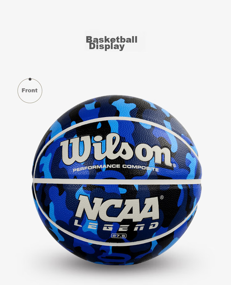 Wilson NCAA LEGEND Series No. 7 Basketball PU Material Indoor And Outdoor Universal Non-Slip Wear-Resistant Adult Basketball 4