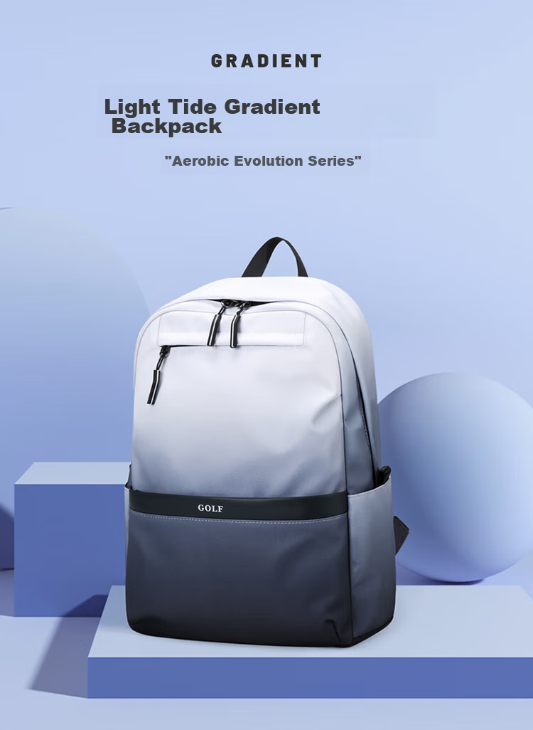 GOLF Backpack for Men And Women, Casual Laptop Backpack for Students, Gradient Commuter Outdoor Travel Backpack, Ink Wash Color 2