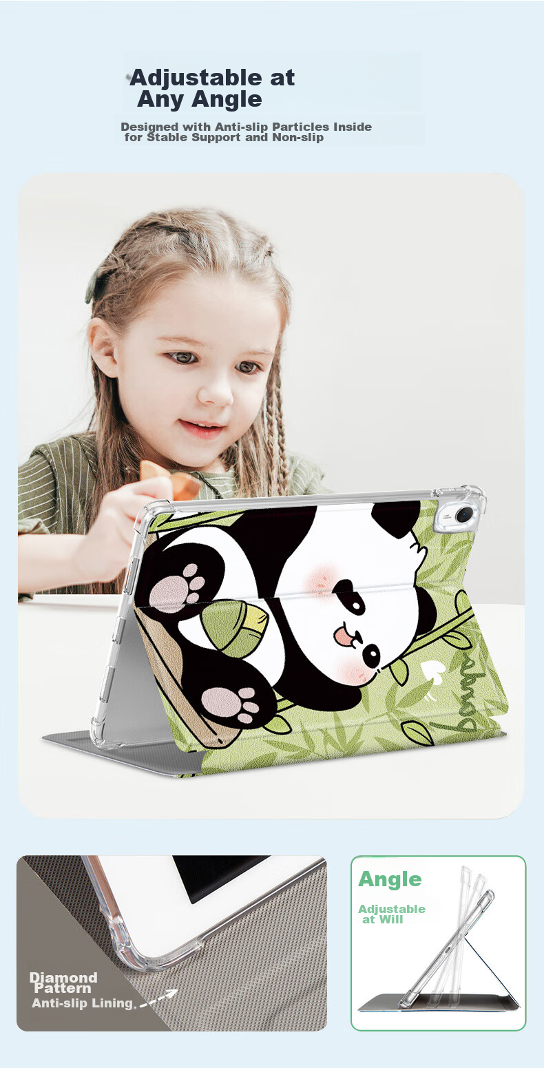 Asiwa Protective Case for Huawei MatePad SE Active Edition 11-Inch 2024 Tablet, Cute Cartoon Design, Slim Full Coverage Shockproof Case for Study And Work 6