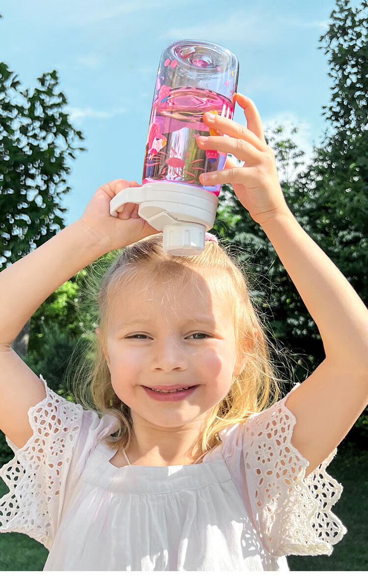 Btif Children's Transparent Water Bottle, Stylish Design for Students' School Use, Sports Direct Drinking Large Capacity Cup, Dinosaur Park Theme 2