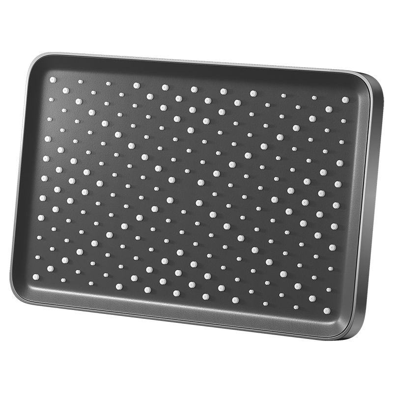 Larsd Shower Head with Top Spray, Shower Sprayer with Top Spray, Shower Accessories, Pressure-Boosting Water-Saving Square Large Top Spray AL8082