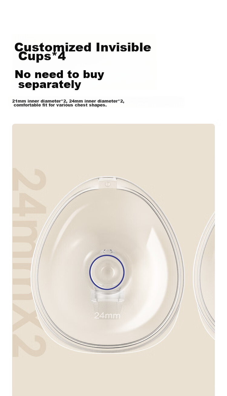 Little White Bear Electric Breast Pump Hands-Free Double-Sided Fully Automatic Portable Neck-Hanging Double Breast Pump Z2 16