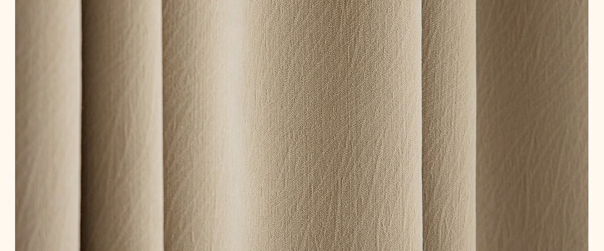 Mihua High Light-Blocking Curtains, Complete Set for Living Room, Thickened Sun Protection, Hooked Velvet Fabric, Cheese Cashmere Color, 1.8m Wide * 2.4m High 1