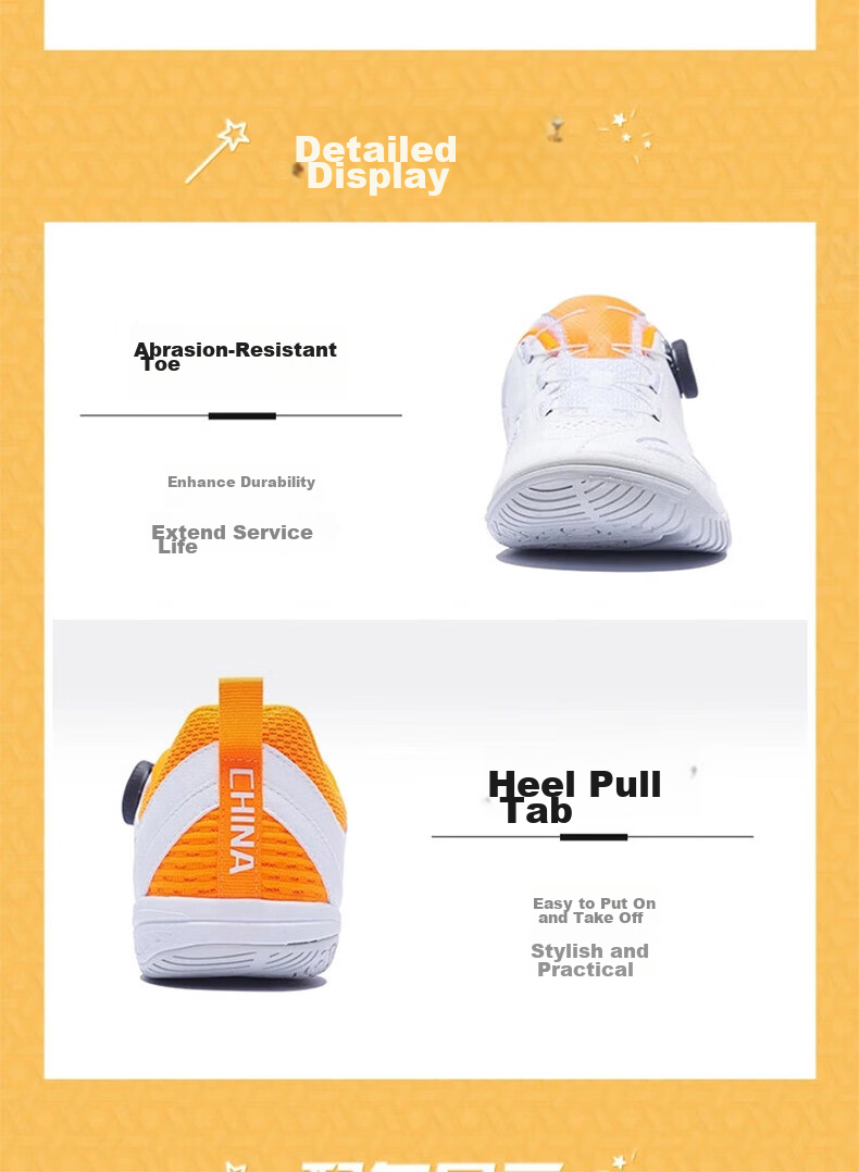 Li-Ning Table Tennis Shoes for Men And Women, MAGE ESS National Team Edition, Non-Slip, Shock-Absorbing, Wear-Resistant Training Sports Shoes, Size 39 7