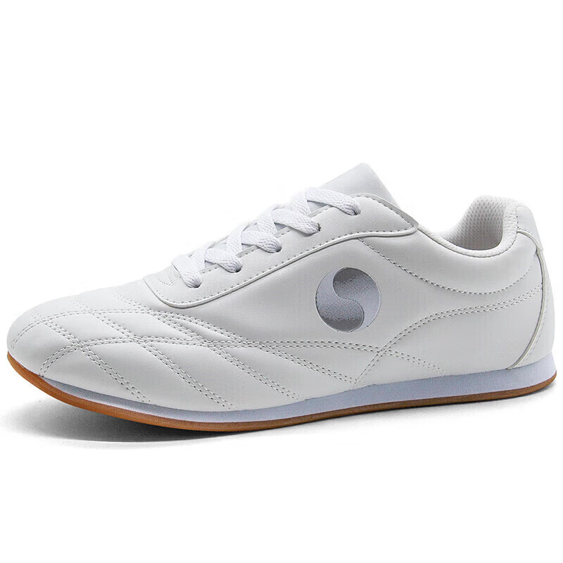 Shuangxingbate Tai Chi And Taekwondo Practice Shoes for Middle-Aged And Elderly Men And Women, Soft Leather Martial Arts Competition Training Shoes with Thin Soles and Cowhide Upper