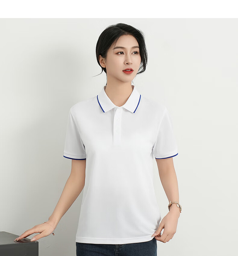 ROMON Ice Silk Short-Sleeve T-Shirt for Women, Summer POLO Collar Undershirt, Casual Business Commute Workwear, Cool-Feeling Lapel Top 8