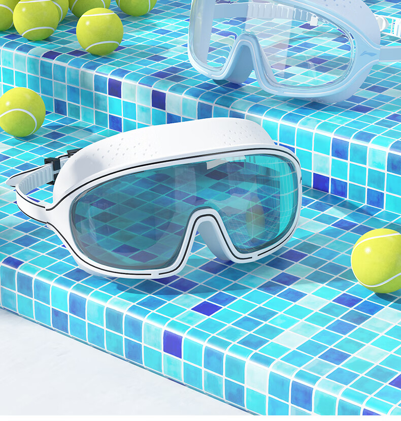 Li-Ning Swimming Goggles for Men And Women, Adult Large Frame High Definition Anti-Fog Comfortable Waterproof Swim Glasses Professional Diving Equipment 528-1 2