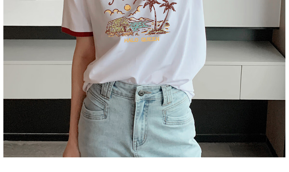 Halo Queen Long-Sleeve T-Shirt for Women, Spring And Autumn Round Neck Shell Cute Casual Versatile Base Shirt Top New Product H143T2020 55