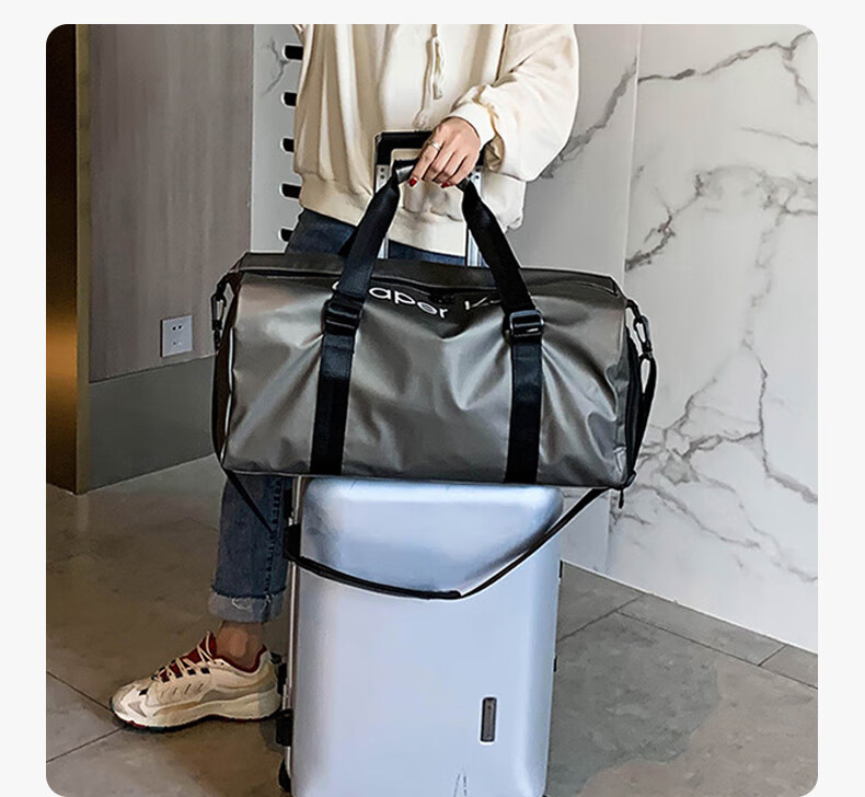 40,000 KM Fitness Bag Wet and Dry Separation Men's Short Trip Bag Women's Large Capacity Backpack Swimming Handheld Luggage Single Shoulder Crossbody Bag 17