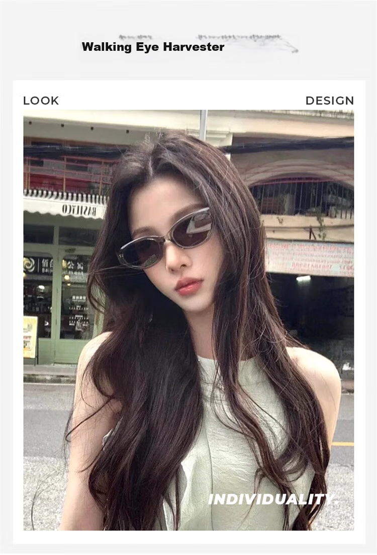LOHO Foldable Cat Eye Sunglasses for Women, 2026 New Narrow Frame GM Polarized Sunglasses for Men, UV Protection LH09656 1