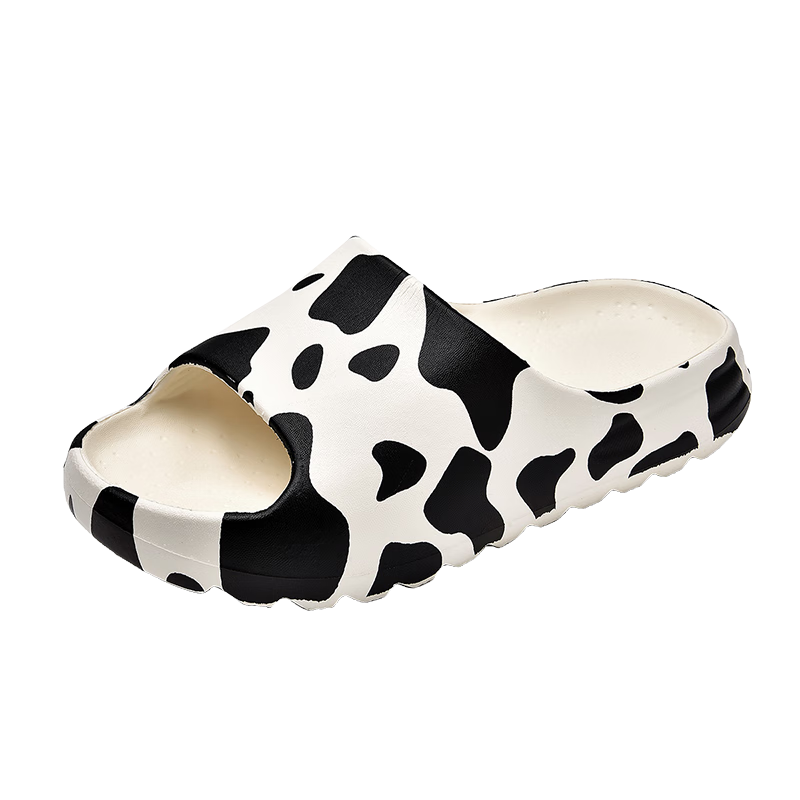 CARTELO Women's Slippers with Squishy Feel, Home Slippers, Slide Sandals, Bathroom Slippers for Women, 0824 Cow Pattern, Size 38-39