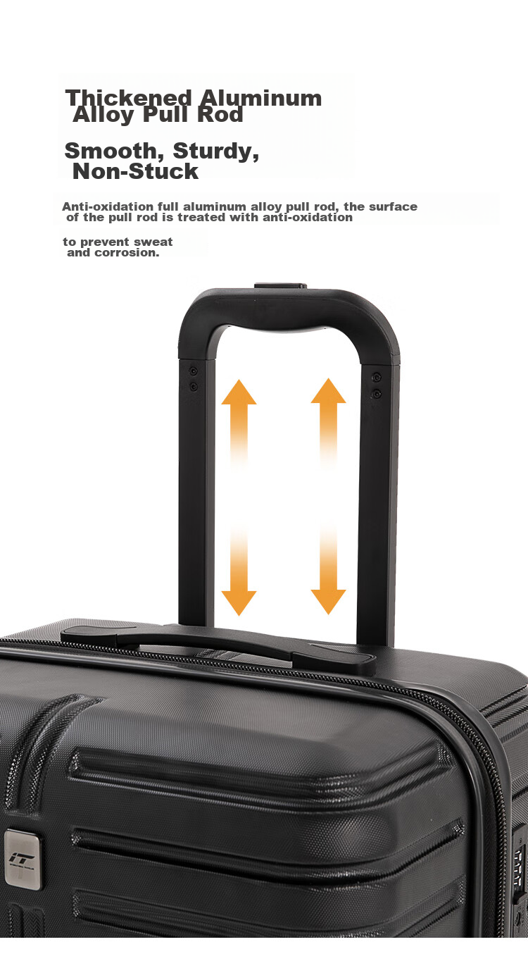 INTERNATIONAL TRAVELLER British Large Capacity Suitcase Trolley Case for Men Students, Thickened Travel Case for Women with Password Lock, 25 Inch 2691 Black 4