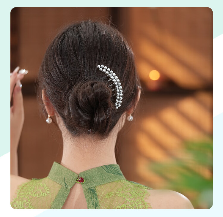 CHIMERA Hair Bun Maker, Back-Of Hair Clip, High-End Hair Accessory for Women, Hair Comb, Birthday Gift for Girls 31