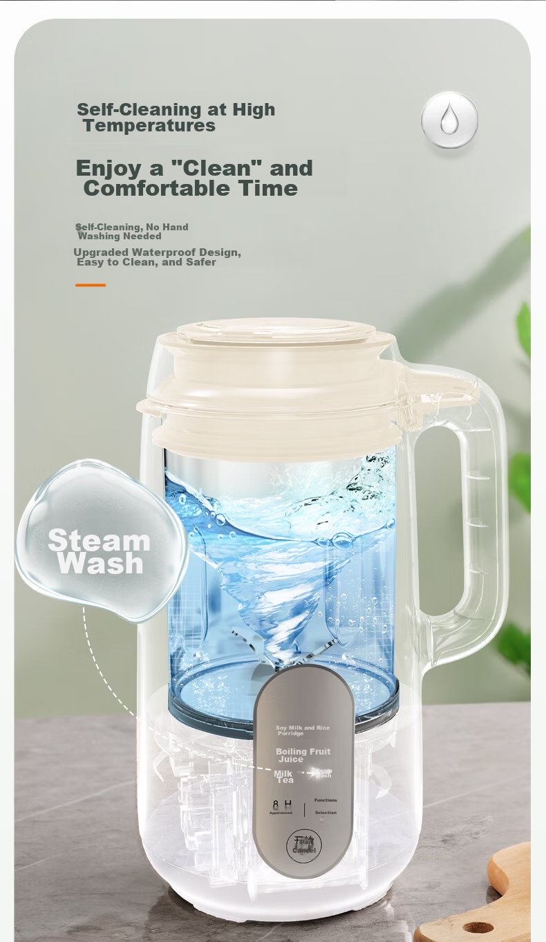 SUPOR Soy Milk Maker, 1.2L Large Capacity, Fully Automatic, No Cooking Or Filtering Required, Multifunctional, 12-Hour Reservation, for 3-4 People, Home Juicer, DJ12B-P33E 7