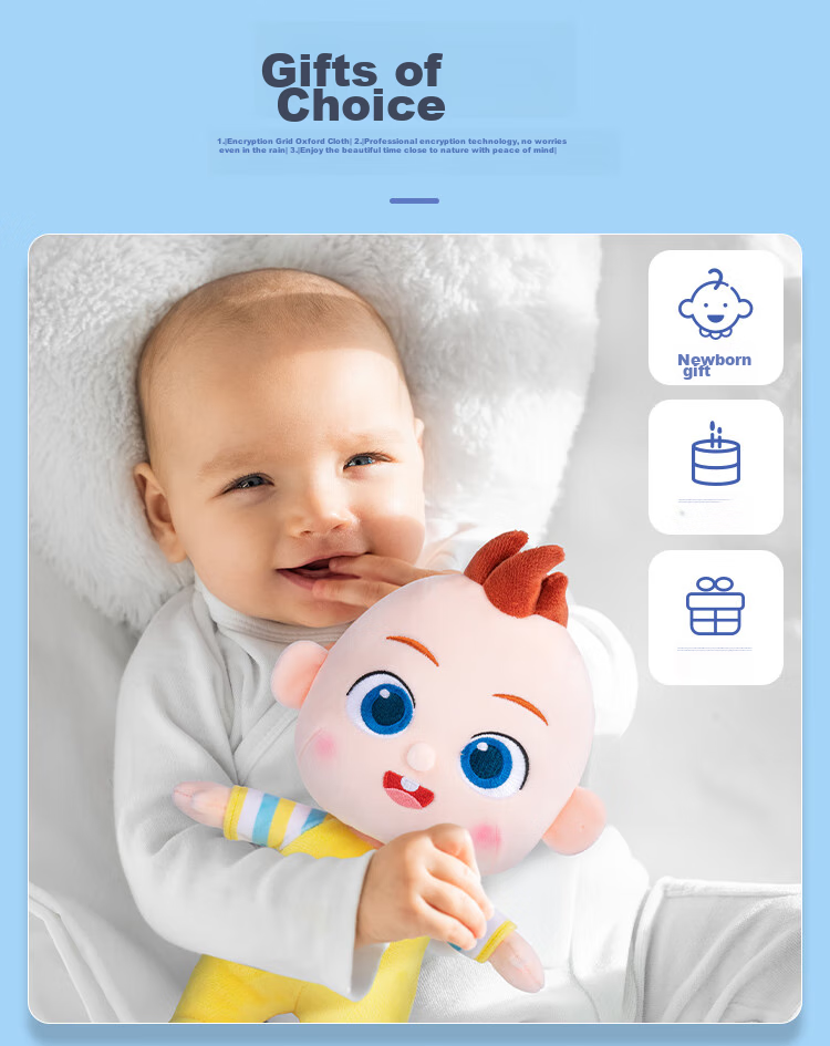 BabyBus, Zhuazhu Zhuwai Toys, Baby Zhuazhu JoJo Plush Doll, Soothing Toy for Sleep, Gift for 0-3 Years Old And First Birthday 17