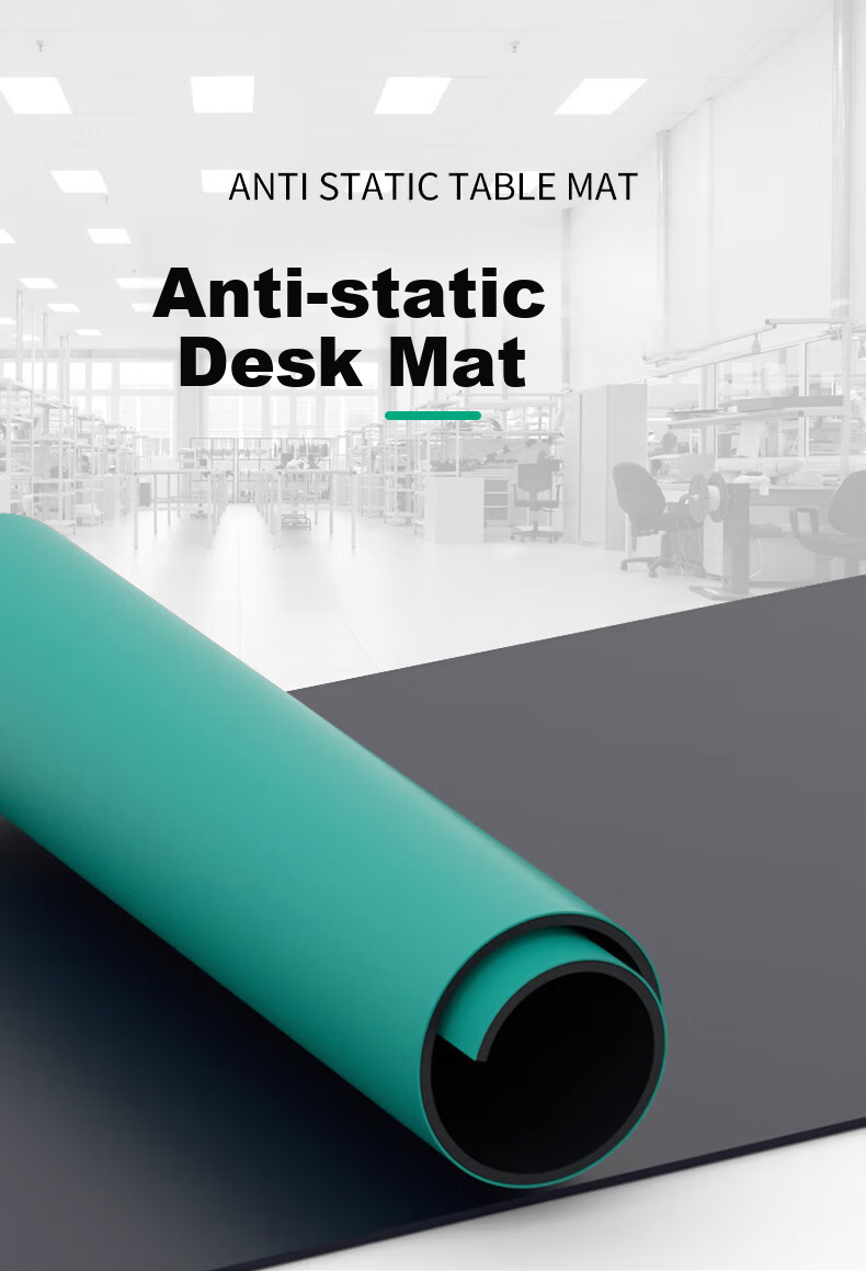 Zuoyouzhonggong Anti-Static Desk Mat, Laboratory Rubber Mat, Heat-Resistant Rubber Pad for Workbench, Grounding Table Mat, Customizable, Length 1m * Width 1m * Thickness 2mm 1