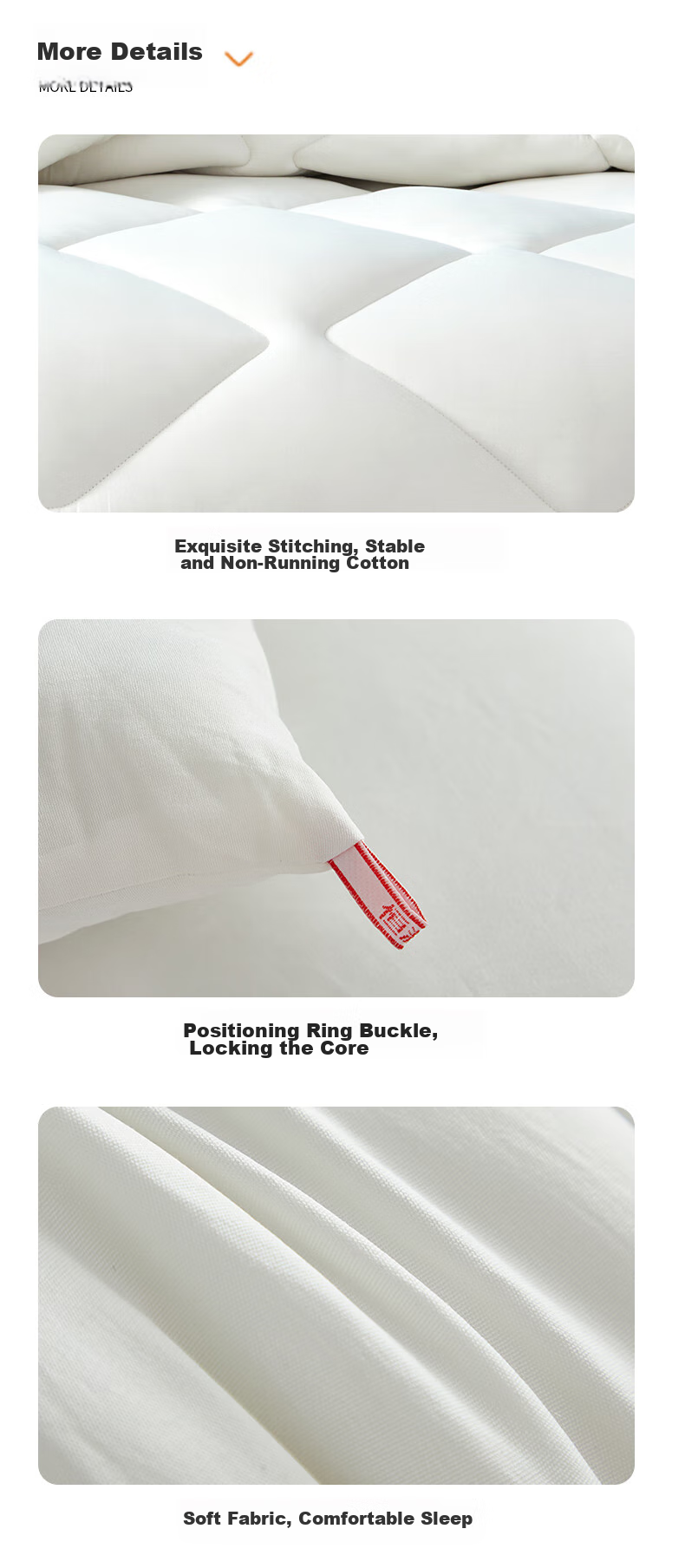 Hengyuanxiang Quilt Fiber Comforter, Antibacterial Brushed Thickened Autumn Winter Quilt, 8 Jin (4kg), 200*230cm [Milk White] 12