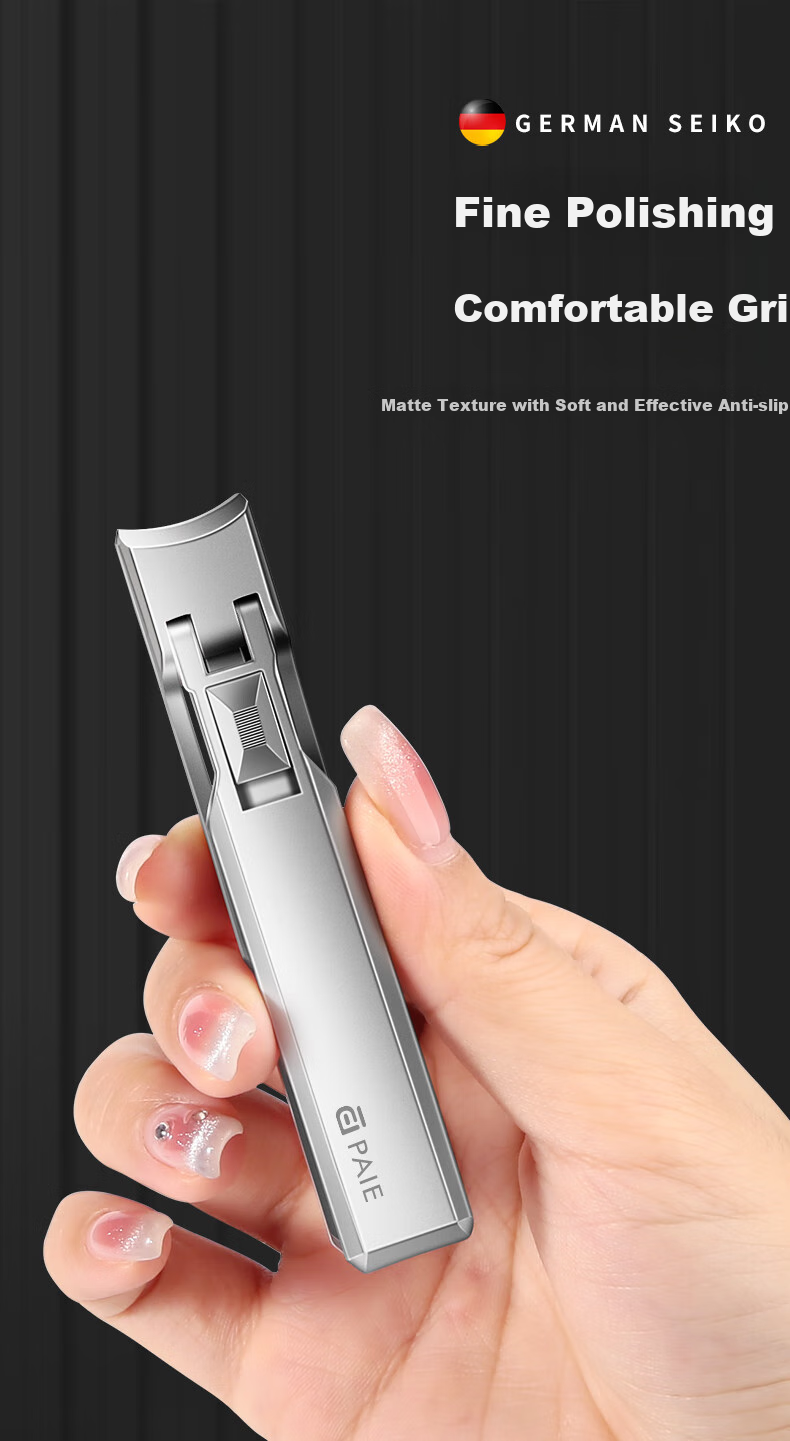 PAIE Nail Clippers for Thick Nails, Large Opening Household Nail Scissors with Anti-Splash Design, Premium Large Nail Clipper Set 8