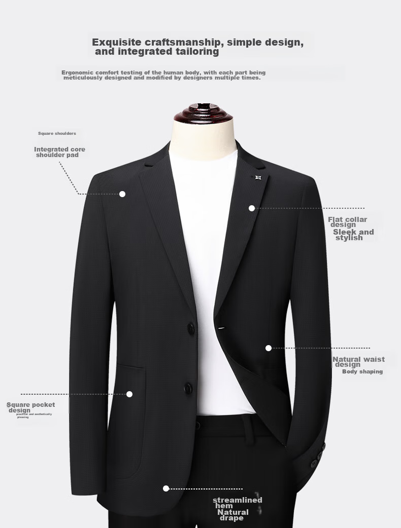 FIRS Anti-Wrinkle Non-Iron Men's Four-Season Business Casual Suit Jacket Professional Workwear Outerwear 4