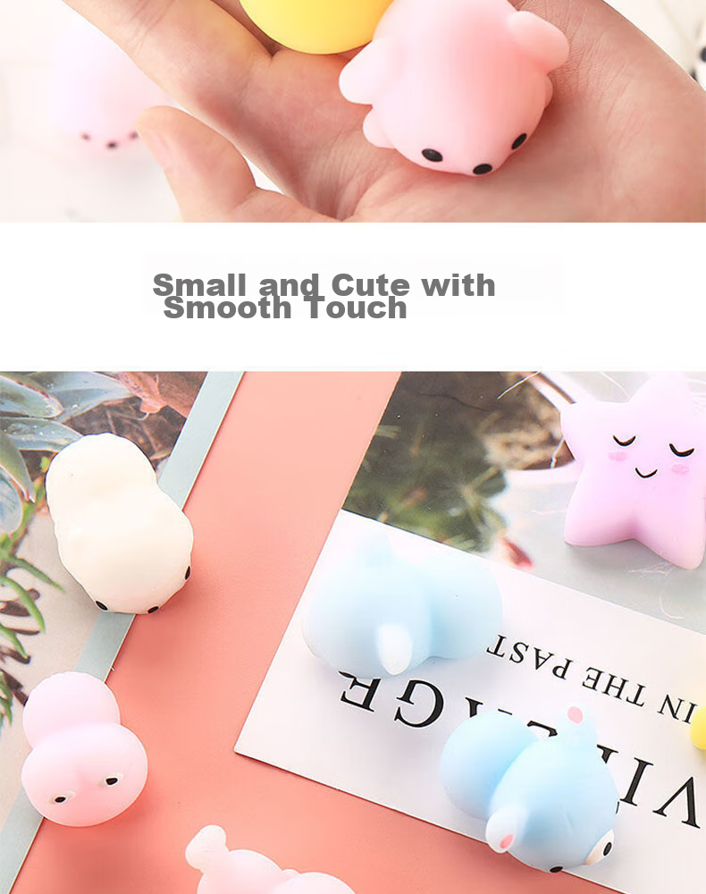 Huashimeng Cute Cartoon Animal Stress Relief Mini Stress Balls, 35-Pack Stress Relief Toy 6