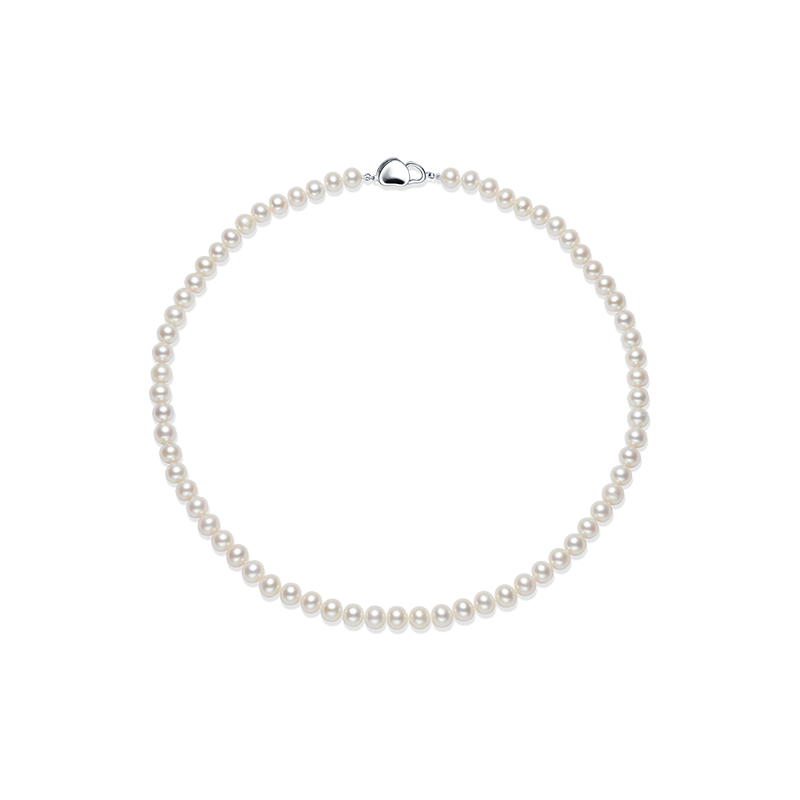 Jingrun Pearl Necklace for Women 925 Silver Shaohua Freshwater Pearl Necklace Elegant Birthday Gift for Lover